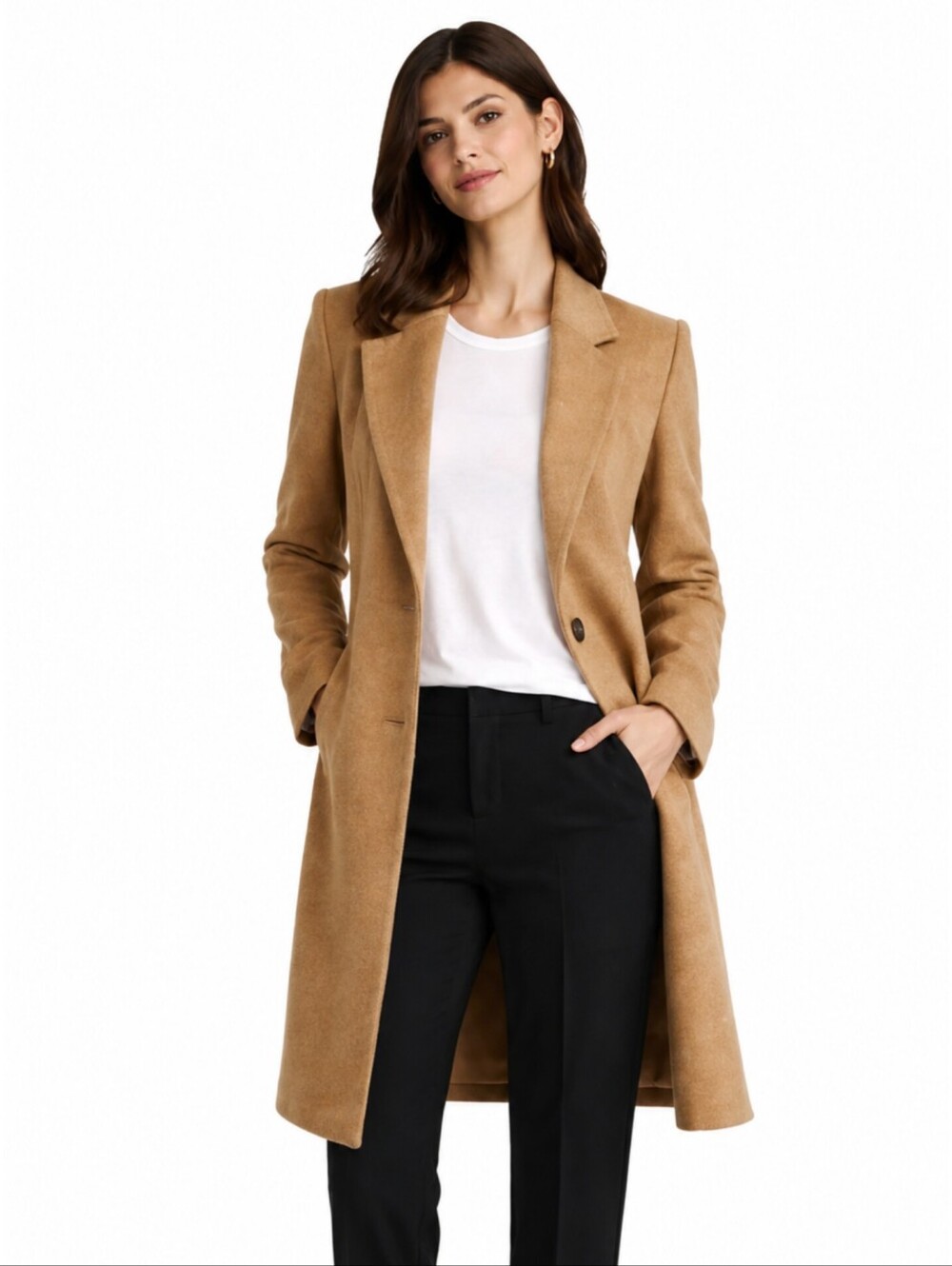 Zara Tan Single Breasted Trench Coat